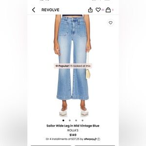 Rollas Sailor high rise wide leg jeans